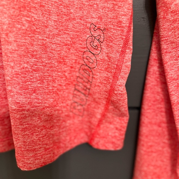 Nike Women's Red Long Sleeve Quarter-Zip Tee - Picture 4 of 6